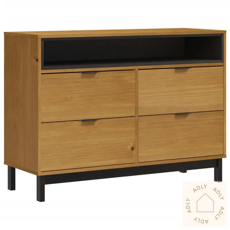 Kommode Flam 110X40X80 Cm Heltre Furu