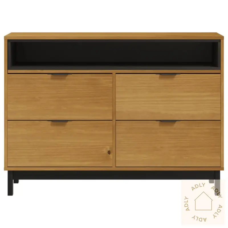 Kommode Flam 110X40X80 Cm Heltre Furu