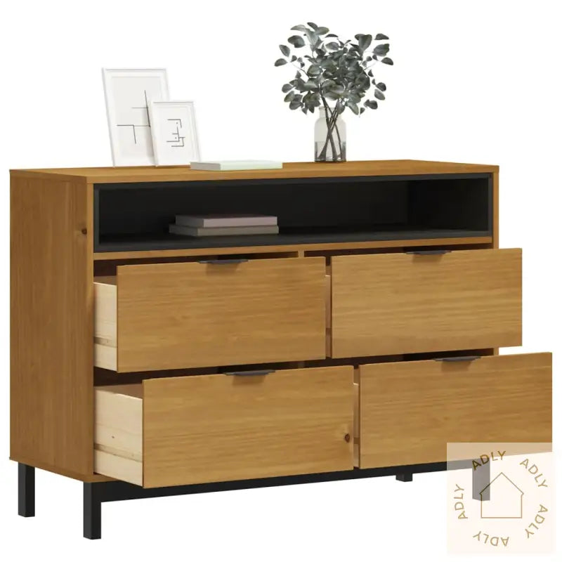 Kommode Flam 110X40X80 Cm Heltre Furu
