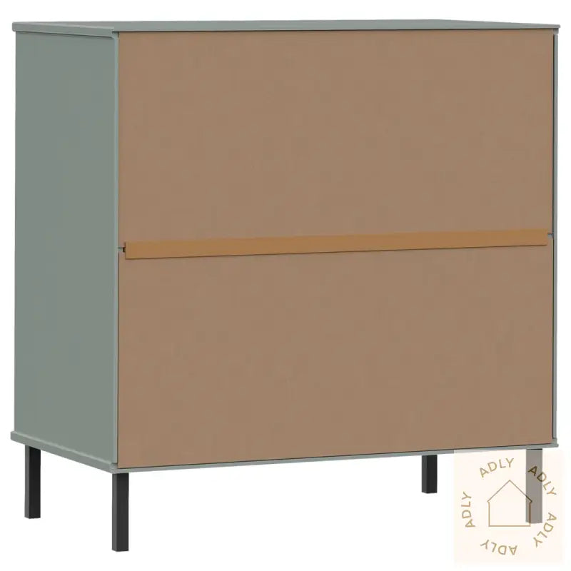 Skjenk Med 3 Skuffer Grå 77X40X79,5 Cm Heltre Oslo