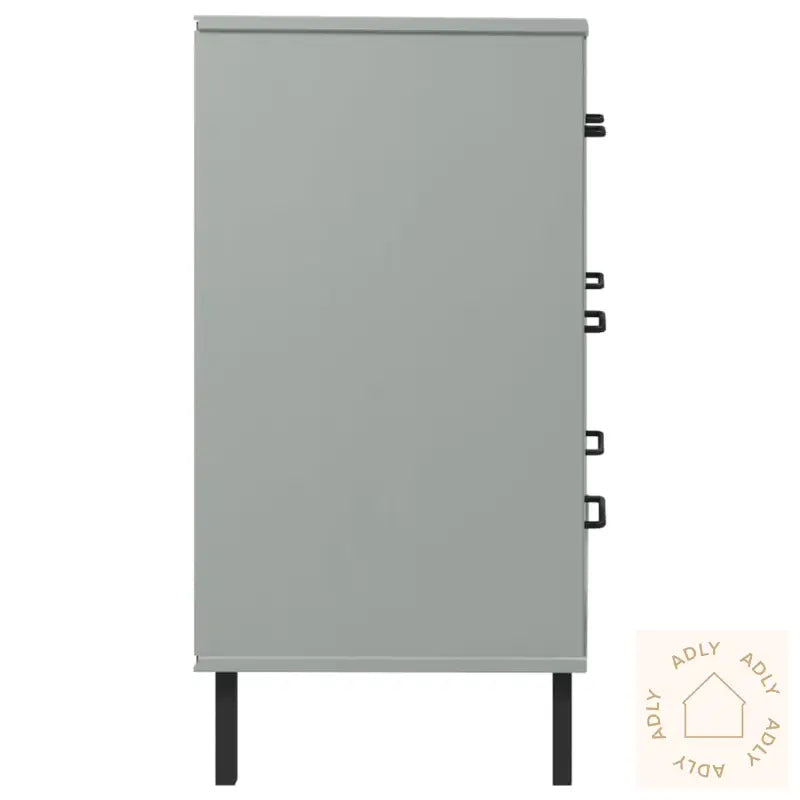 Skjenk Med 3 Skuffer Grå 77X40X79,5 Cm Heltre Oslo