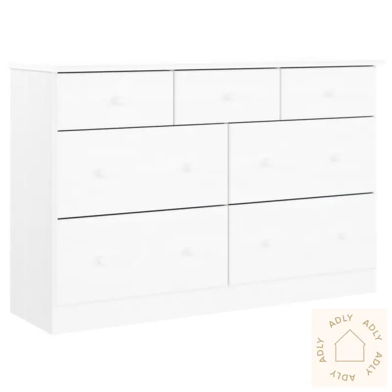 Kommode Alta Hvit 112X35X73 Cm Heltre Furu