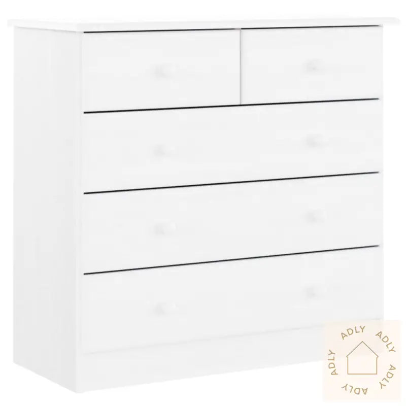 Kommode Alta Hvit 77X35X73 Cm Heltre Furu