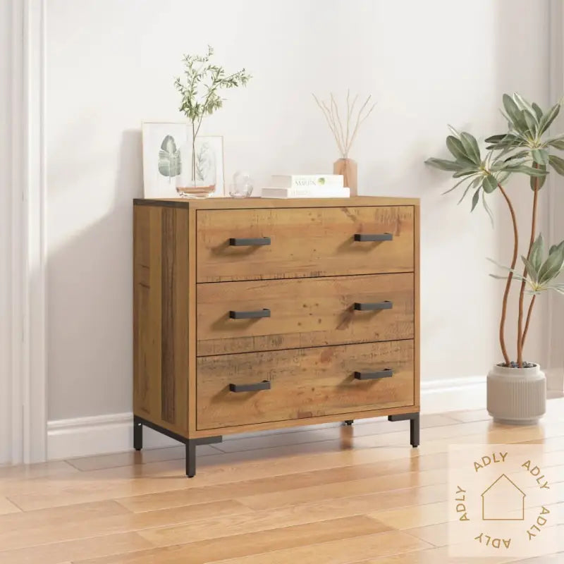 Kommode 75X35X70 Cm Heltre Furu
