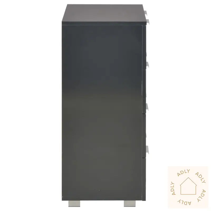 Skjenk Høyglans Svart 60X35X80 Cm Sponplate