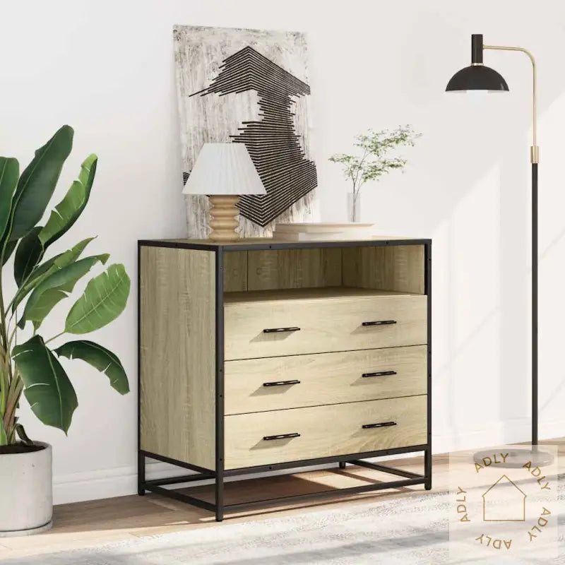 Kommode Sonoma Eik 70X41X70 Cm Konstruert Tre