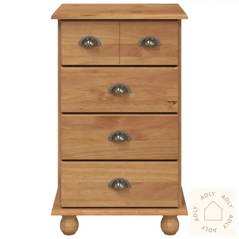 Kommode 'Askim'honningbrun 45.8X40X79 Cm Solid Tre Furu