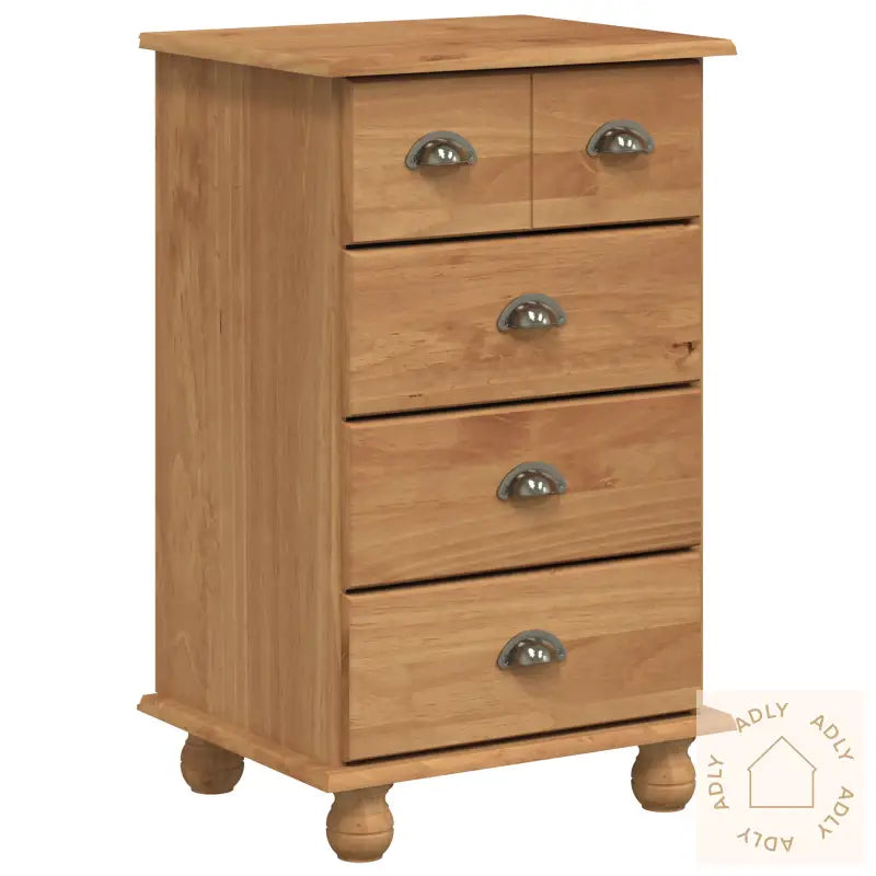 Kommode 'Askim'honningbrun 45.8X40X79 Cm Solid Tre Furu