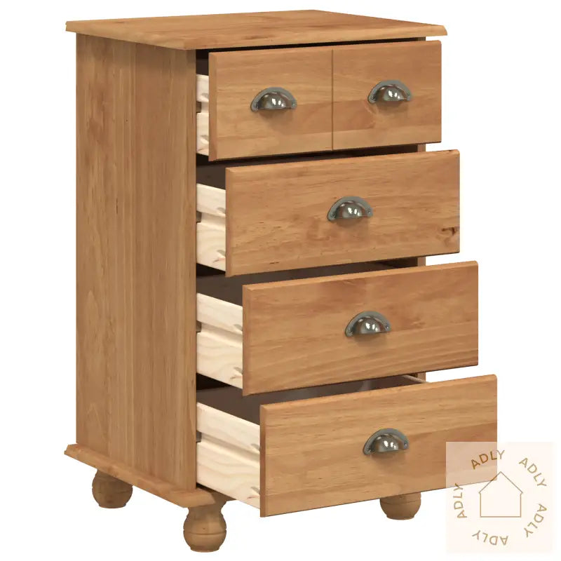 Kommode 'Askim'honningbrun 45.8X40X79 Cm Solid Tre Furu