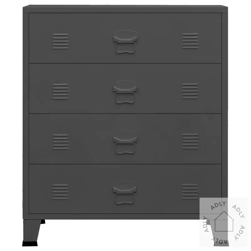 Industriell Kommode Antrasitt 78X40X93 Cm Metall