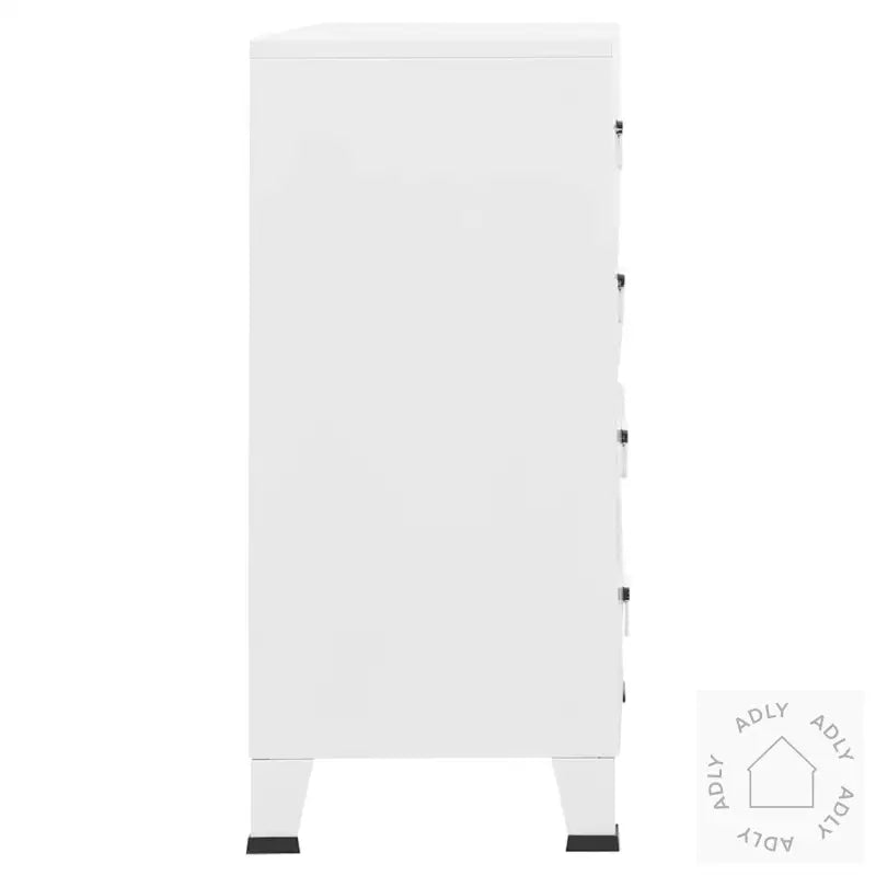 Industriell Kommode Hvit 78X40X93 Cm Metall