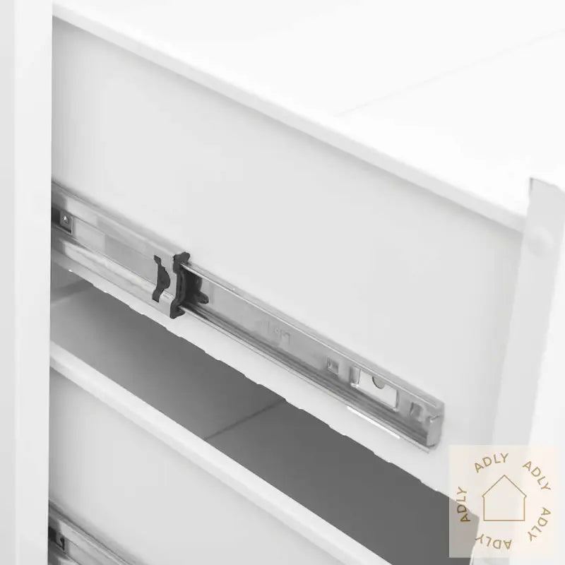Industriell Kommode Hvit 78X40X93 Cm Metall