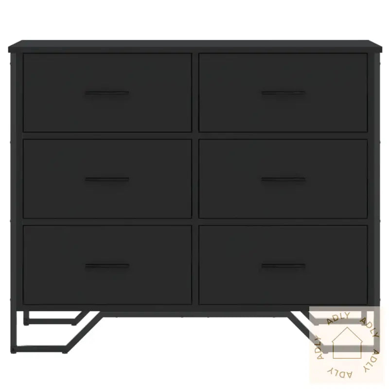 Kommode Svart 91X35,5X74,5 Cm Konstruert Tre