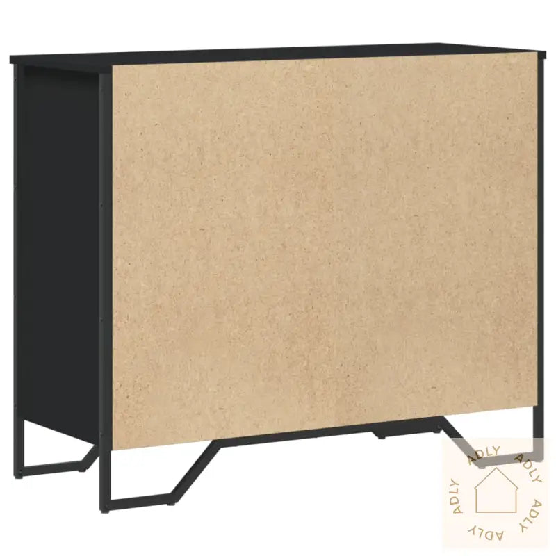 Kommode Svart 91X35,5X74,5 Cm Konstruert Tre