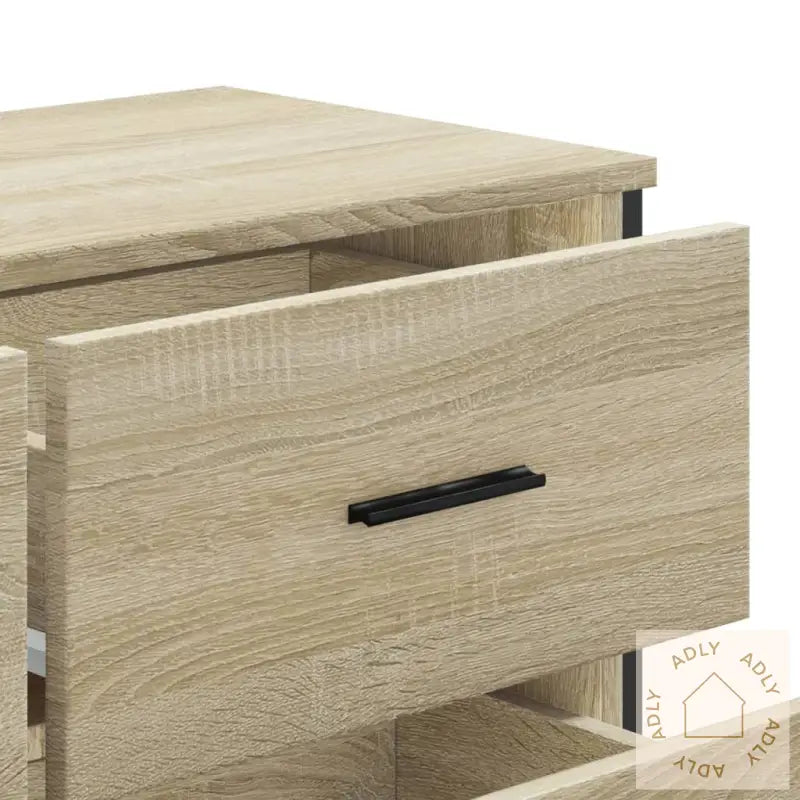 Kommode Sonoma Eik 91X35,5X74,5 Cm Konstruert Tre