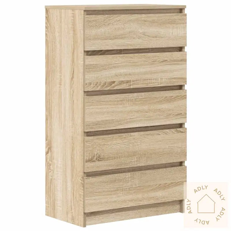 Kommode Sonoma Eik 60X36X103 Cm Konstruert Tre