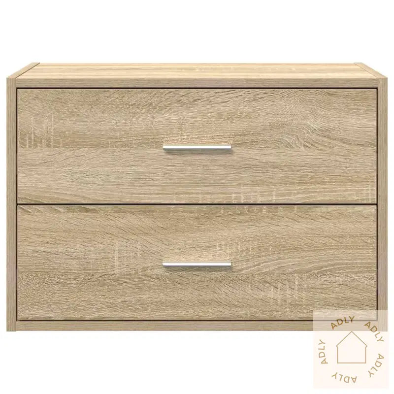 Skap Med 2 Skuffer Sonoma Eik 60X31X40 Cm Konstruert Tre