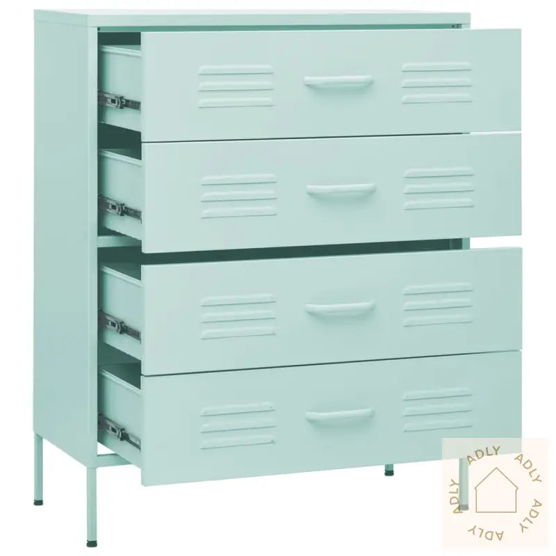 Kommode Myntegrønn 80X35X101,5 Cm Stål