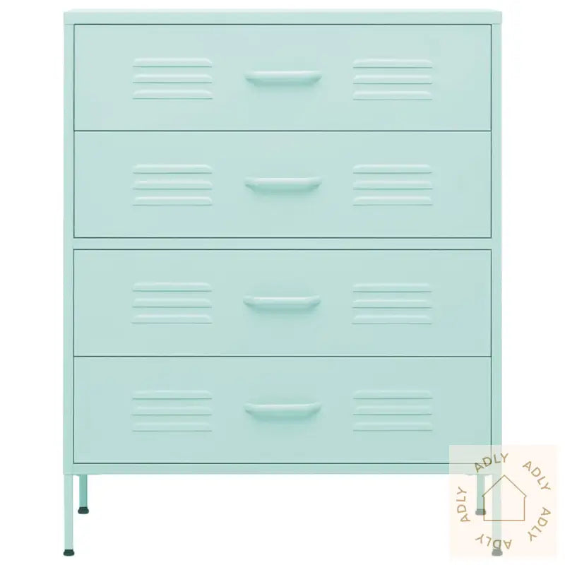 Kommode Myntegrønn 80X35X101,5 Cm Stål