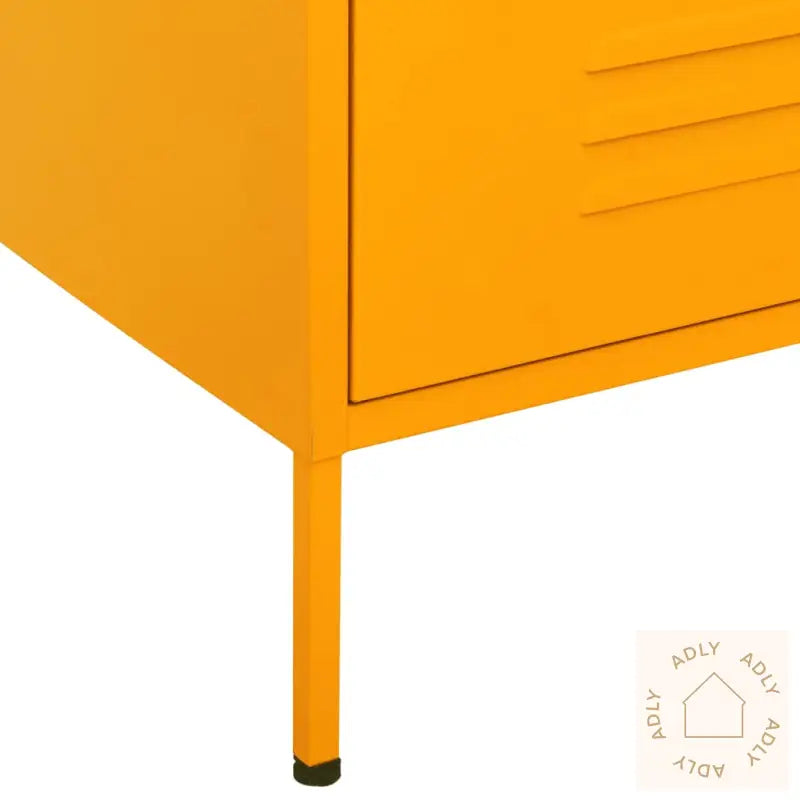 Kommode Sennepsgul 80X35X101,5 Cm Stål