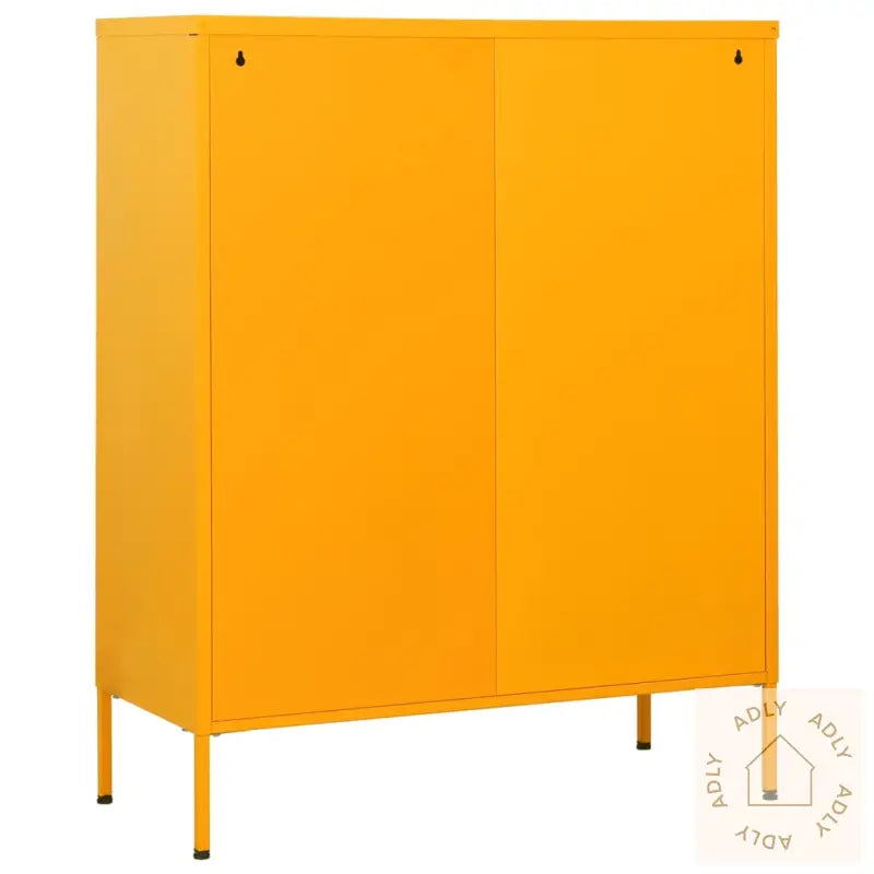 Kommode Sennepsgul 80X35X101,5 Cm Stål