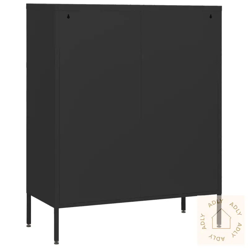 Kommode Svart 80X35X101,5 Cm Stål