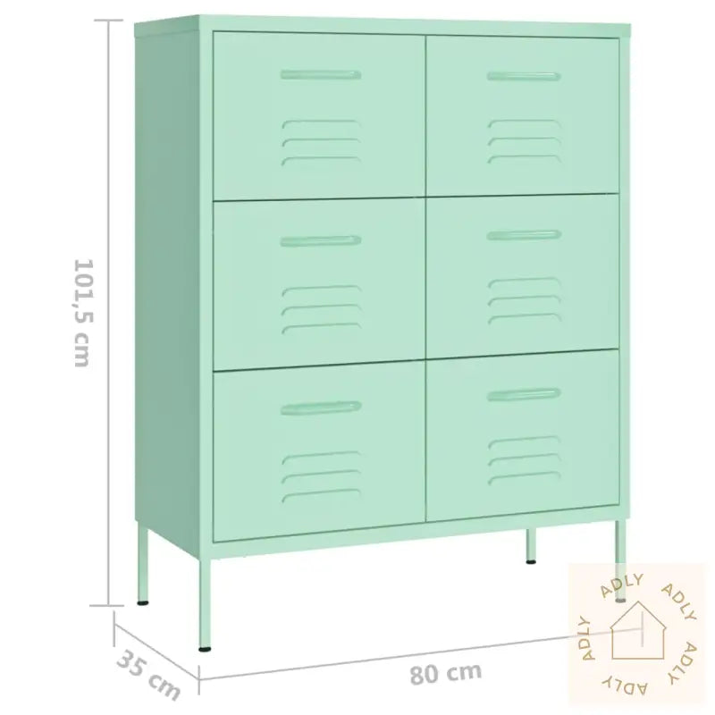 Kommode Mynte 80X35X101,5 Cm Stål