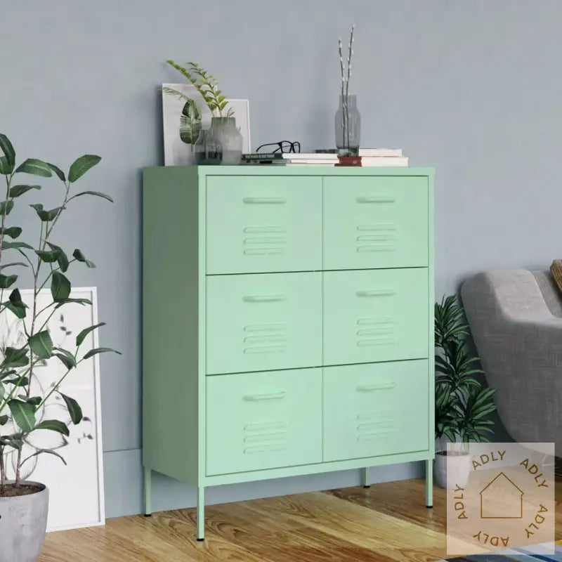 Kommode Mynte 80X35X101,5 Cm Stål