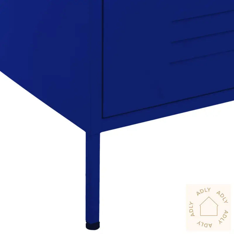 Kommode Marineblå 80X35X101,5 Cm Stål