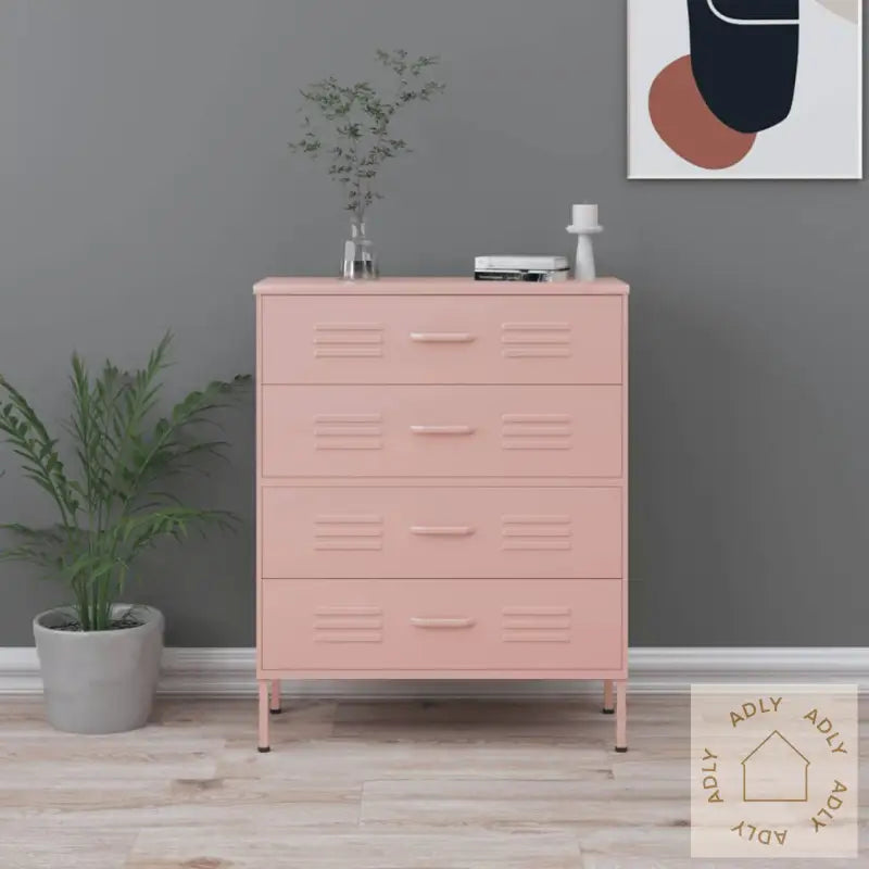 Kommode Rosa 80X35X101,5 Cm Stål