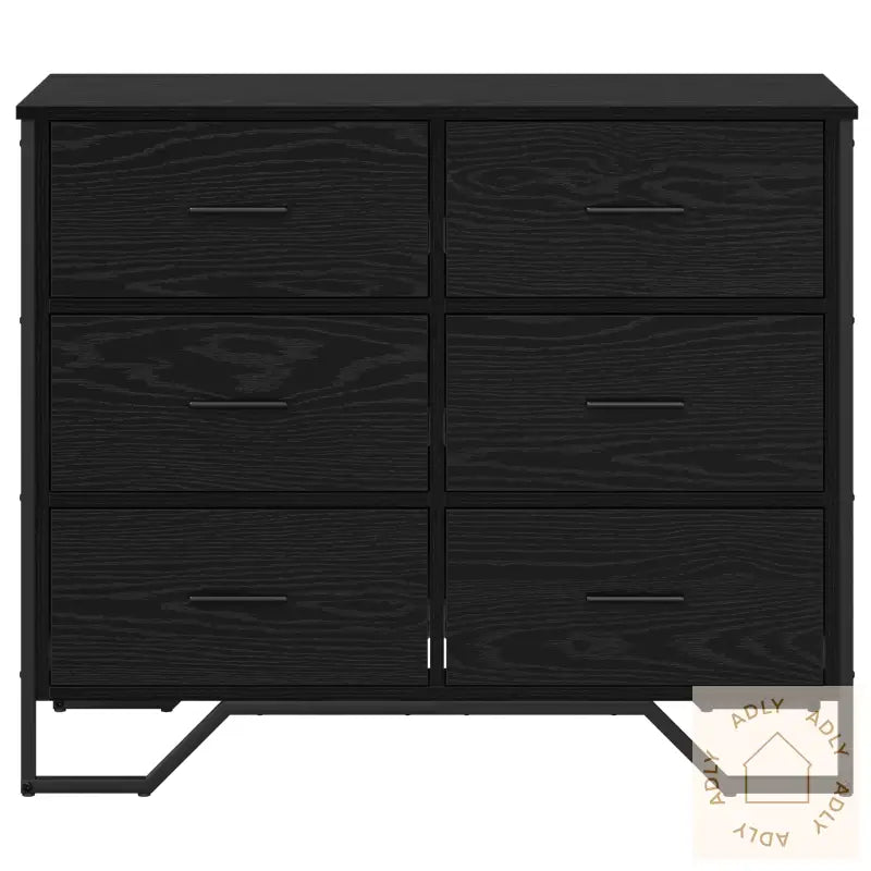 Kommode Svart Eik 91X35.5X74.5 Cm Konstruert Tre
