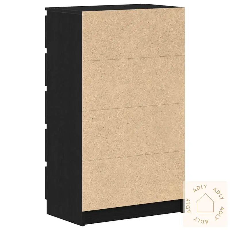 Kommode Svart Eik 60X36X103 Cm Konstruert Tre