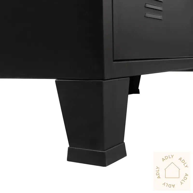 Kommode Metall Industriell Stil 78X40X93 Cm Svart