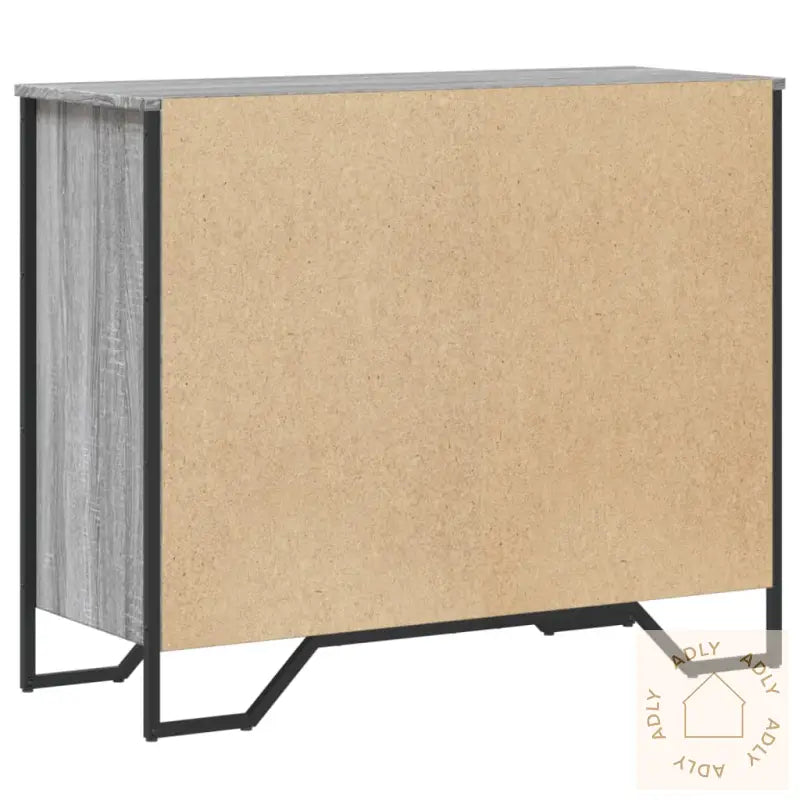 Kommode Grå Sonoma 91X35,5X74,5 Cm Konstruert Tre