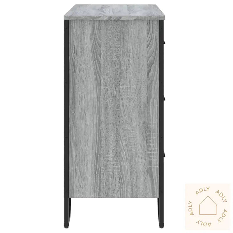 Kommode Grå Sonoma 91X35,5X74,5 Cm Konstruert Tre