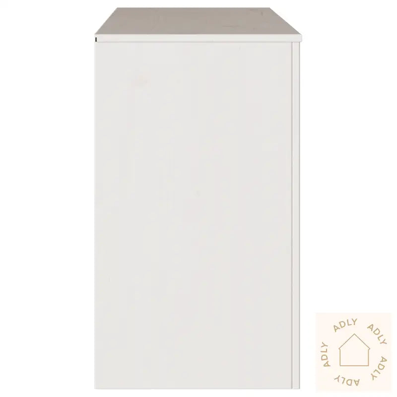 Kommode "Drammen" Hvit 111X43X73,5 Cm Solid Tre Furu