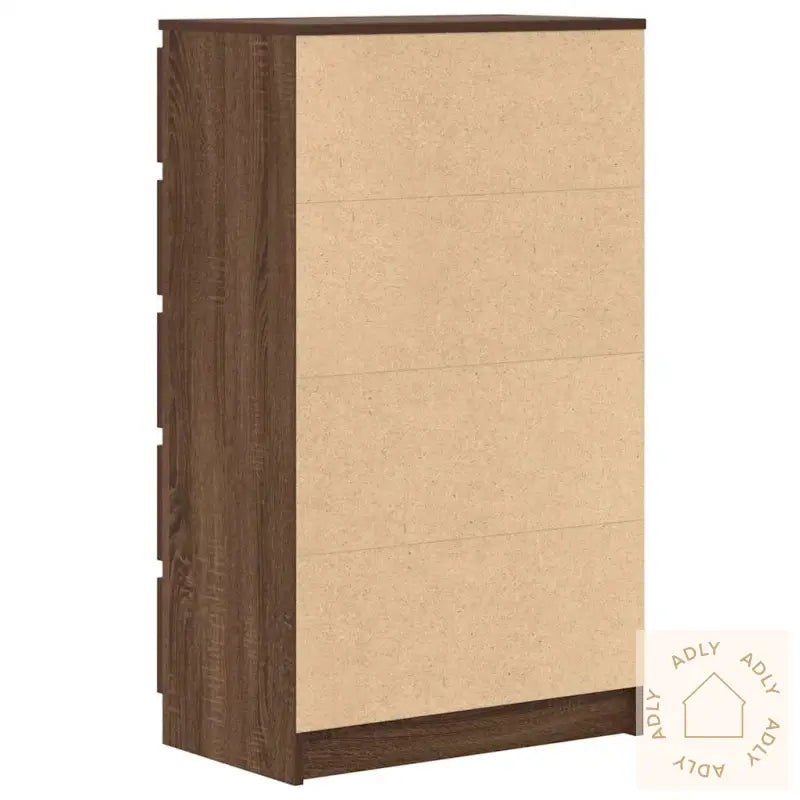 Kommode Brun Eik 60X36X103 Cm Konstruert Tre