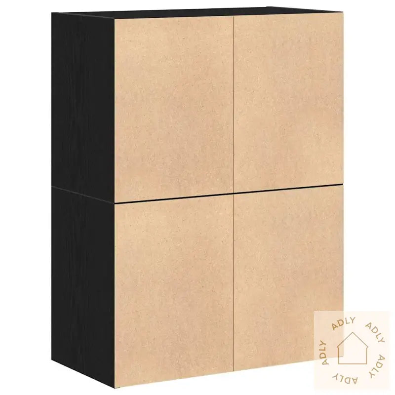 Skap Med 2 Skuffer 2 Stk Sort Eik 60X31X40 Cm Konstruert Tre