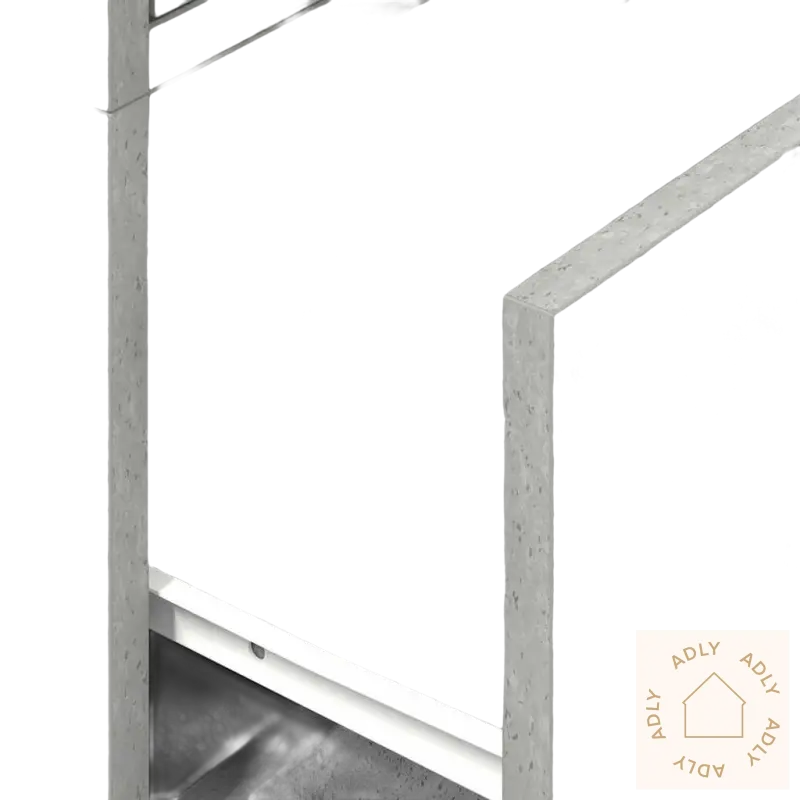 Concrete-textured drawer unit for smart oppbevaring i moderne Kommoder for stilig oppbevaring