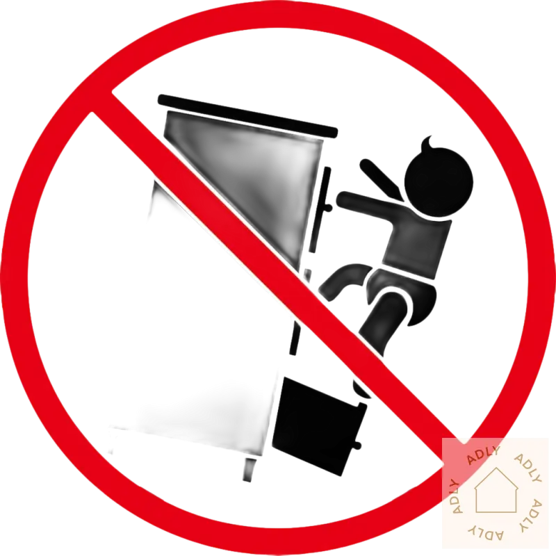 Advarselsskilt mot veltede møbler på Kommoder for smart oppbevaring med moderne stil