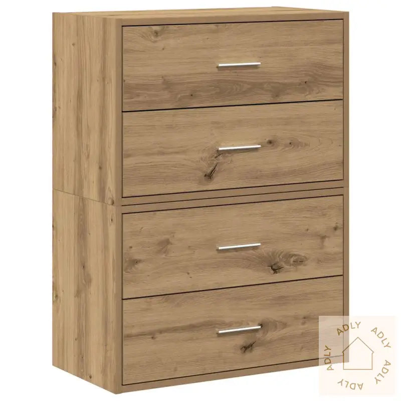 Skap Med 2 Skuffer 2 Stk Artisan Eik 60X31X40 Cm Konstruert Tre