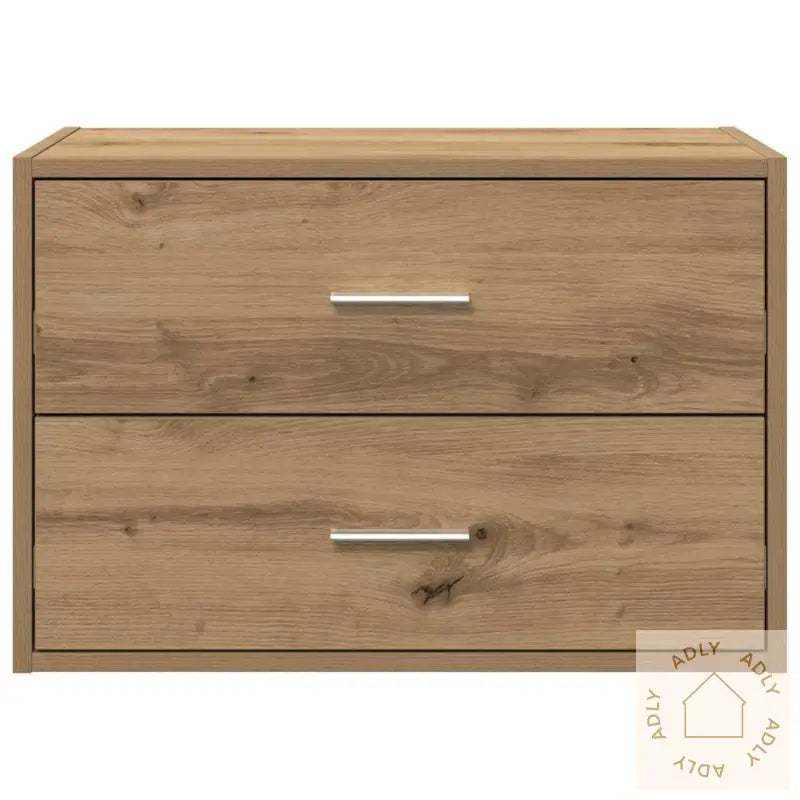 Skap Med 2 Skuffer Artisan Eik 60X31X40 Cm Konstruert Tre