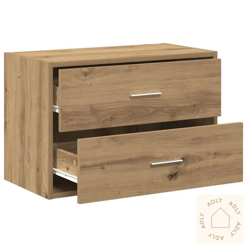 Skap Med 2 Skuffer Artisan Eik 60X31X40 Cm Konstruert Tre