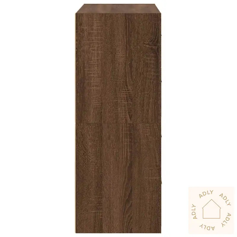 Skap Med 2 Skuffer 2 Stk Brun Eik 60X31X40 Cm Konstruert Tre