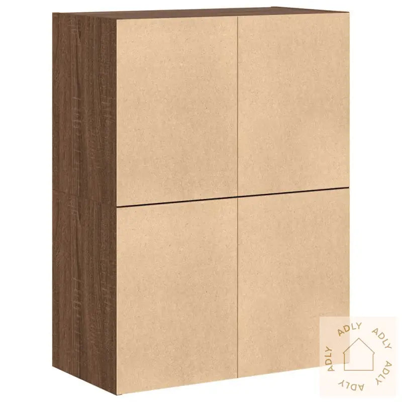 Skap Med 2 Skuffer 2 Stk Brun Eik 60X31X40 Cm Konstruert Tre