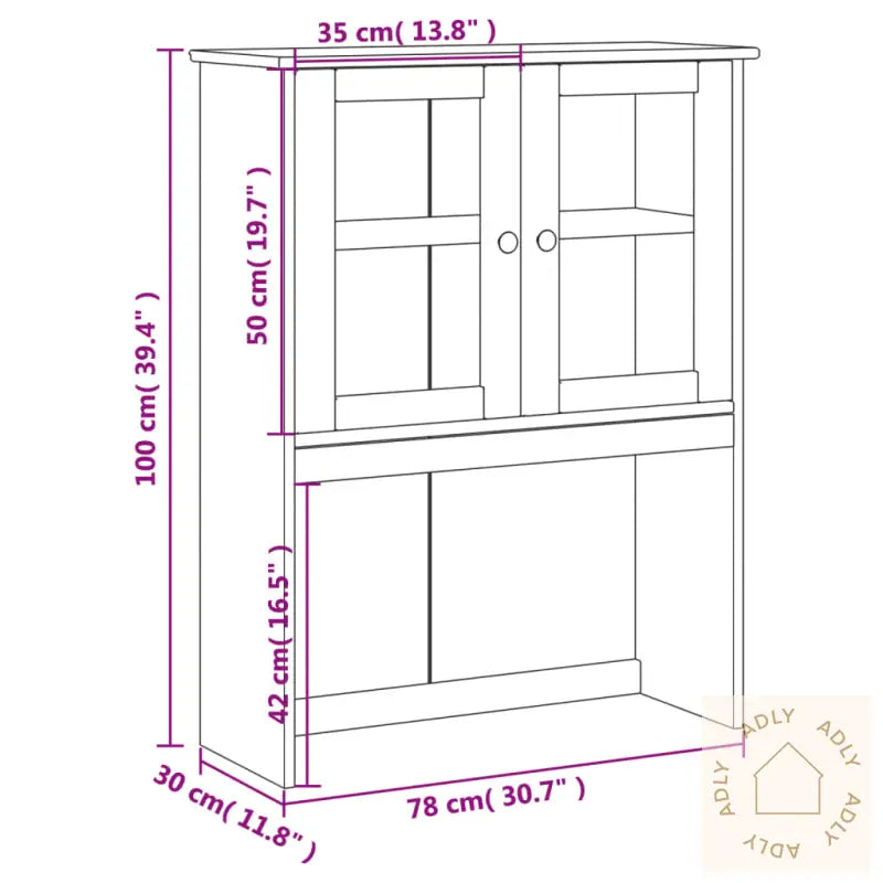 Topp Til Kommode Vigo 78X30X100 Cm Heltre Furu