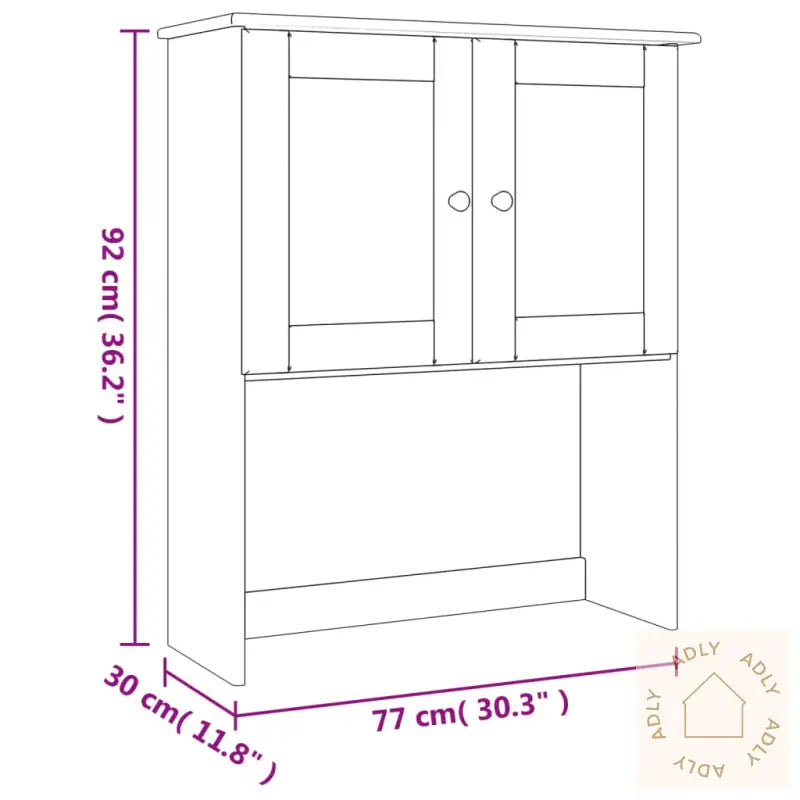 Topp Til Kommode Alta 77X30X92 Cm Heltre Furu