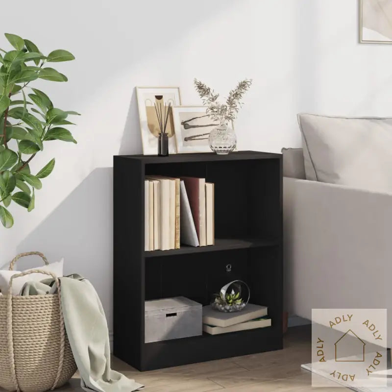 Bokhylle Svart 60X24X76 Cm Konstruert Tre