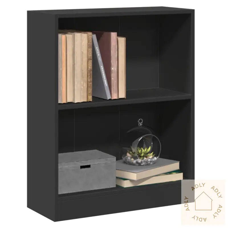 Bokhylle Svart 60X24X76 Cm Konstruert Tre