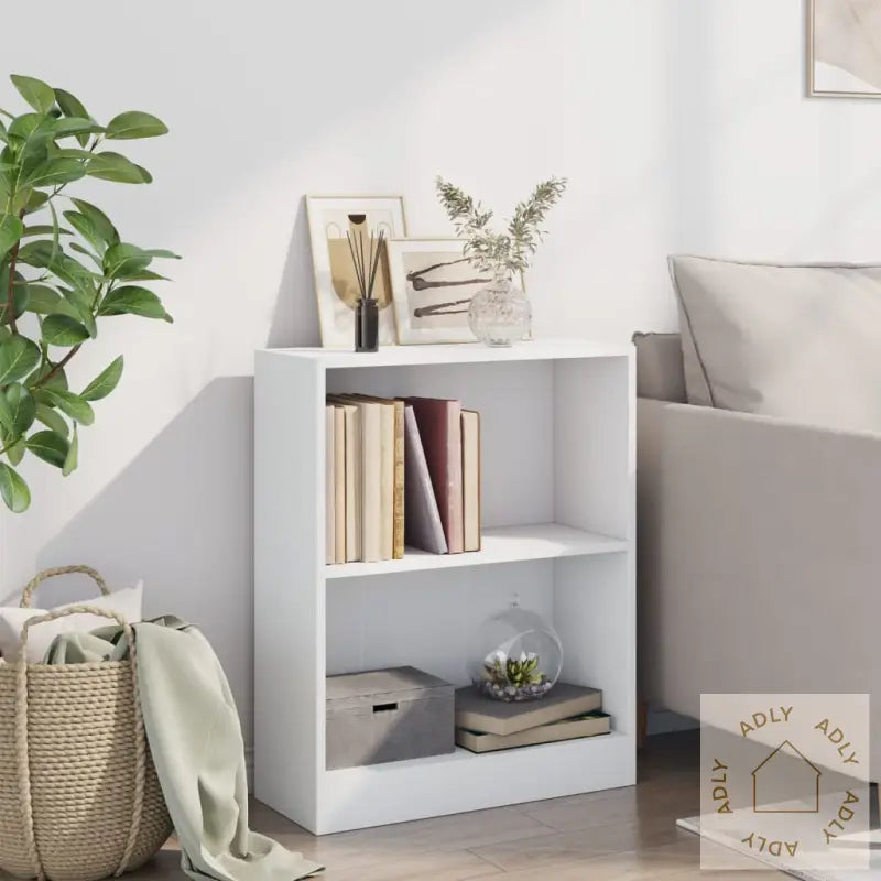 Bokhylle Hvit 60X24X76 Cm Konstruert Tre